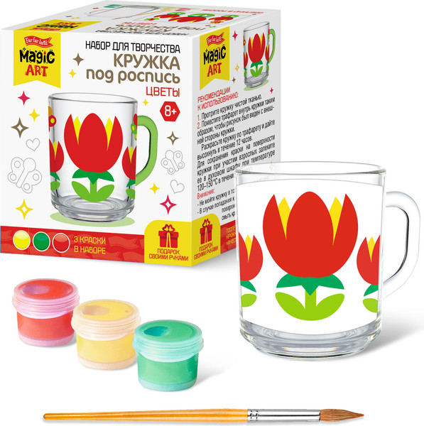 Изображение товара Набор для творчества Десятое королевство Кружка под роспись Цветы / 05207