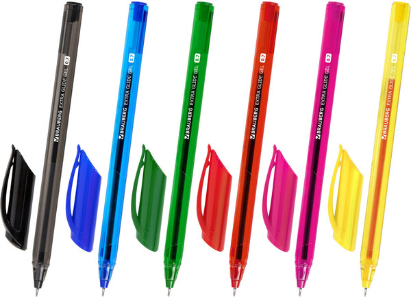 Изображение товара Набор гелевых ручек Brauberg Extra Glide Gel / 144078 (6цв)