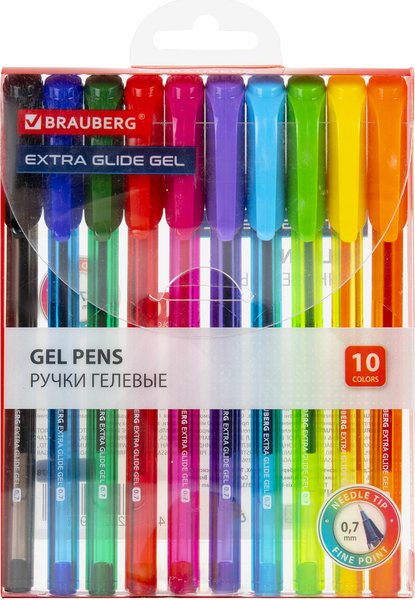 Изображение товара Набор гелевых ручек Brauberg Extra Glide Gel / 144079 (10цв)