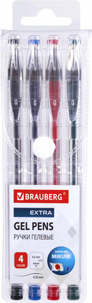 Изображение товара Набор гелевых ручек Brauberg Extra / 143905 (4цв)