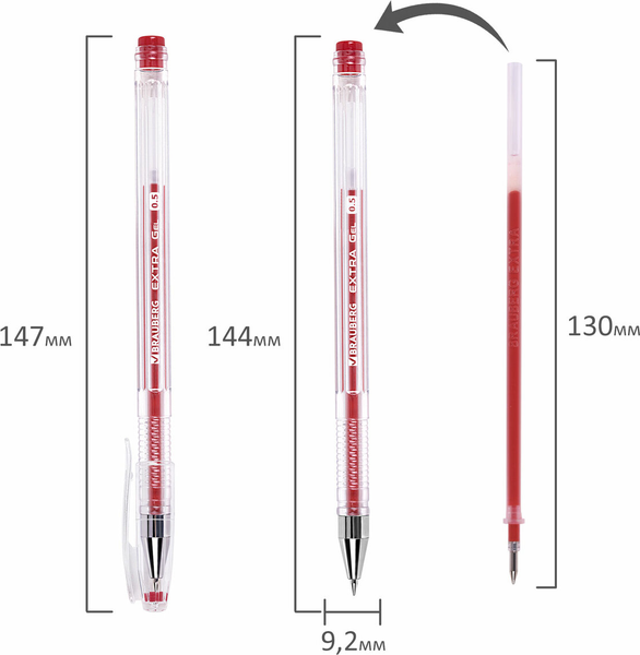 Изображение товара Набор гелевых ручек Brauberg Extra / 143905 (4цв)