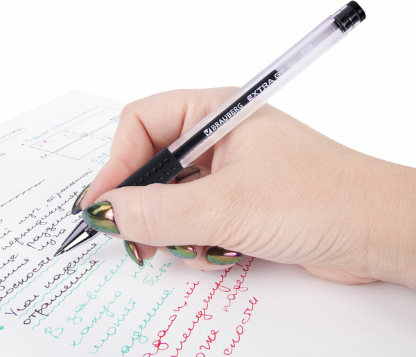 Изображение товара Набор гелевых ручек Brauberg Extra GT / 143924 (4шт, черный)