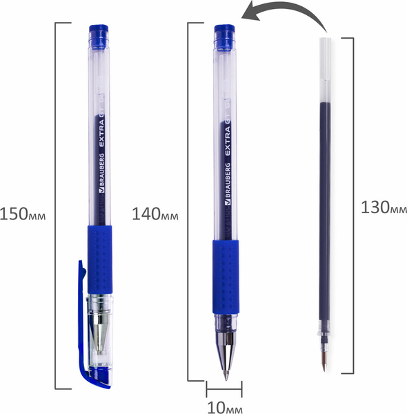 Изображение товара Набор гелевых ручек Brauberg Extra GT / 143923 (4цв)