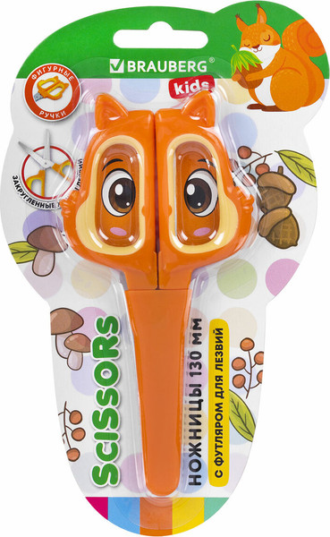 Изображение товара Ножницы канцелярские Brauberg Kids. Белочка / 238353