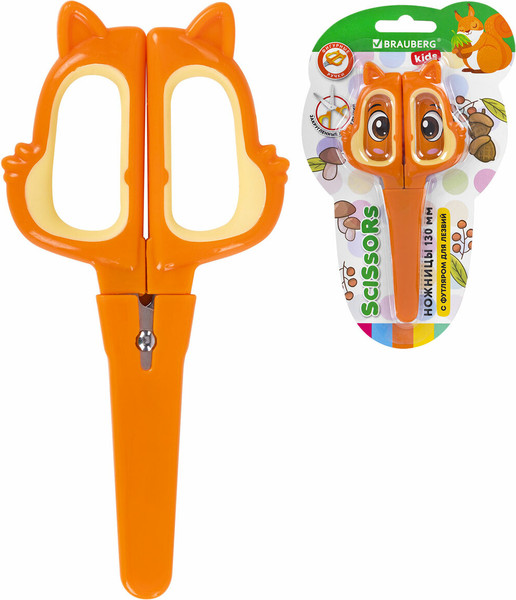 Изображение товара Ножницы канцелярские Brauberg Kids. Белочка / 238353