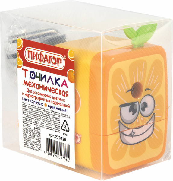 Изображение товара Точилка Пифагор Апельсин / 270426 (оранжевый)