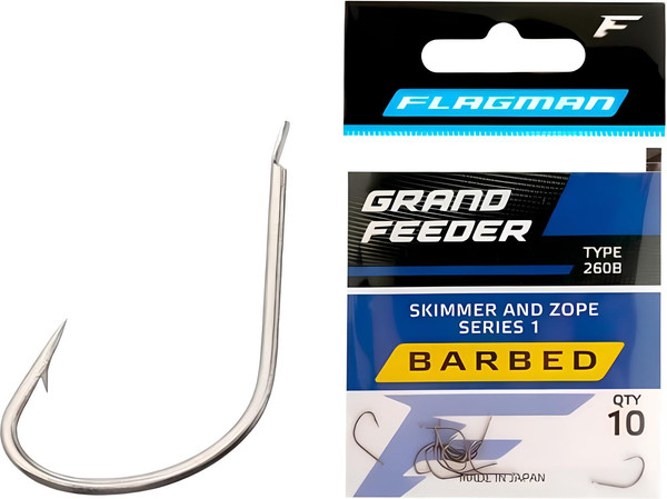 Изображение товара Набор крючков рыболовных Flagman Fishing Grand Feeder Skimmer And Zope Series 1 №10 / 260B-10