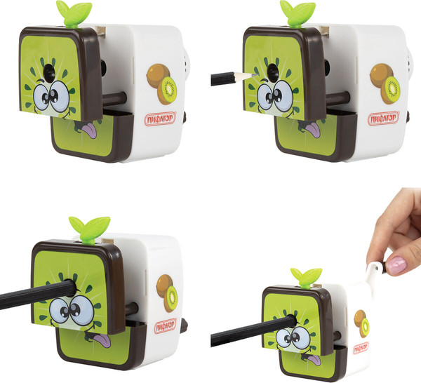 Изображение товара Точилка Пифагор Киви / 270428 (белый/салатовый)