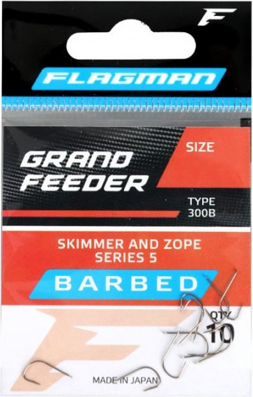 Изображение товара Набор крючков рыболовных Flagman Fishing Grand Feeder Skimmer And Zope Series 5 / 300B-16