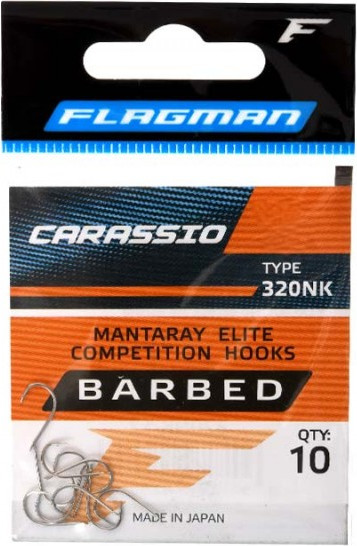 Изображение товара Набор крючков рыболовных Flagman Fishing Mantaray Elite Carassio №14 / 320NK-14