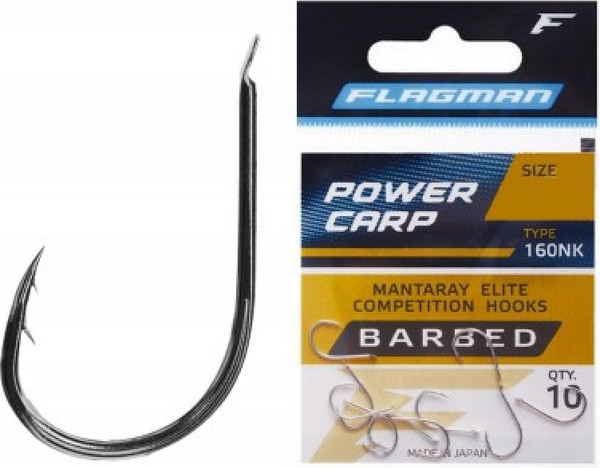 Изображение товара Набор крючков рыболовных Flagman Fishing Power Carp №10 / 160NK-10 (10шт)