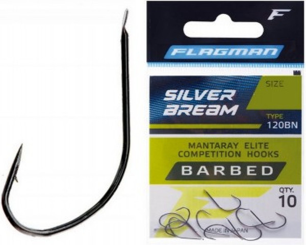Изображение товара Набор крючков рыболовных Flagman Fishing Silver Вream № 10 / 120BN-10 (10шт)