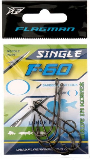 Изображение товара Набор крючков рыболовных Flagman Fishing Single F-60 / FSF60-300