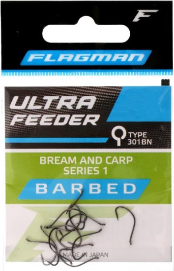 Изображение товара Набор крючков рыболовных Flagman Fishing Ultra Feeder Bream And Carp Series 1 / 301BN-14 (12шт)
