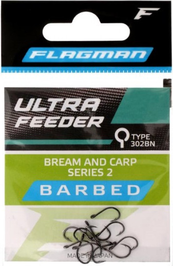 Набор крючков рыболовных Flagman Fishing Ultra Feeder Bream And Carp Series 2 / 302BN-14 (12шт) — фото 6