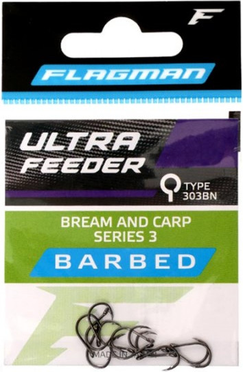 Изображение товара Набор крючков рыболовных Flagman Fishing Ultra Feeder Bream And Carp Series 3 / 303BN-12 (12шт)