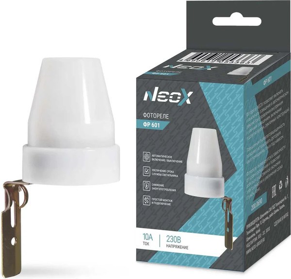 Изображение товара Датчик освещенности Neox ФР 601 10А / 4690612053363