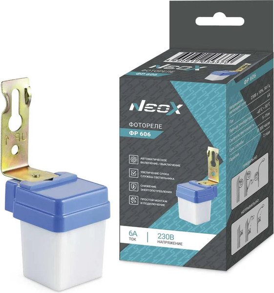 Изображение товара Датчик освещенности Neox ФР 606 6А / 4690612053370