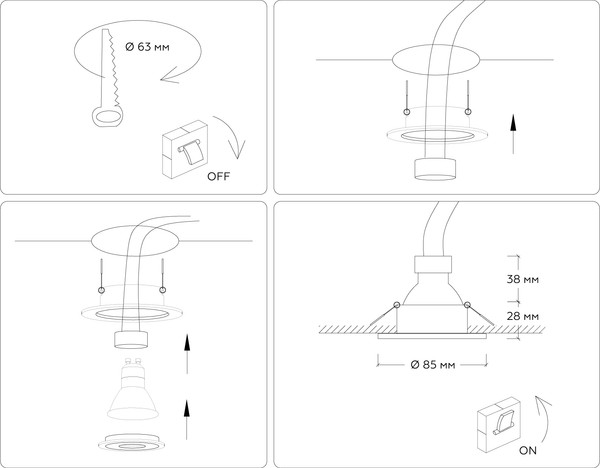 Изображение товара Точечный светильник Ambrella TN1150 WH (белый)