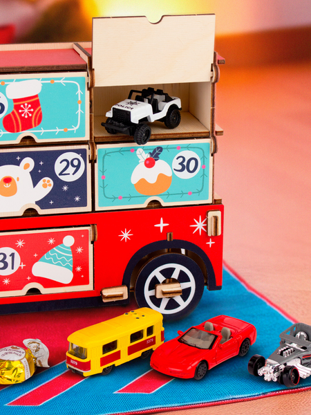 Изображение товара Адвент-календарь Woody Машина с наклейками На 7 дней / 08323