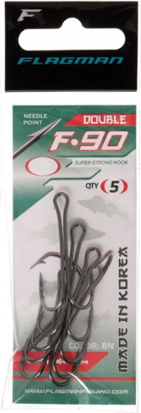 Изображение товара Набор крючков рыболовных Flagman Fishing F-90 Double Hook / FD-90-01