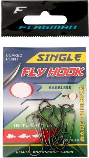 Изображение товара Набор крючков рыболовных Flagman Fishing Fly Hook / FFH-08 (10шт)