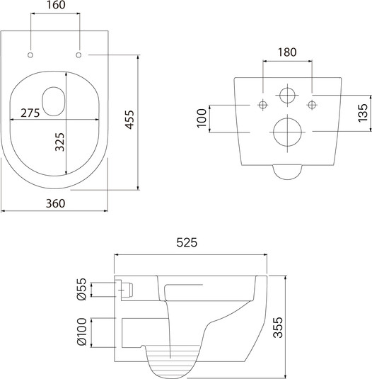 Изображение товара Унитаз подвесной IDDIS AIGRDSEi25