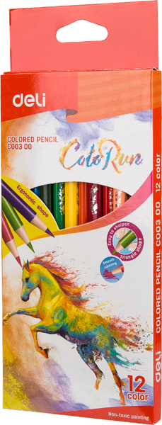 Изображение товара Набор цветных карандашей Deli ColoRun / C00300 (12цв)