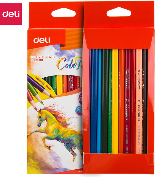 Изображение товара Набор цветных карандашей Deli ColoRun / C00300 (12цв)