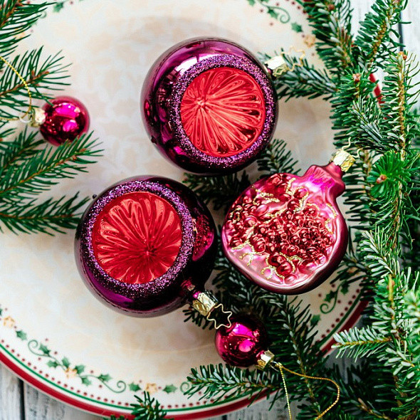 Изображение товара Елочная игрушка Inge's Christmas Elegant Passion. Гранат / 10136S024