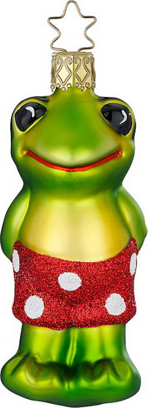 Изображение товара Елочная игрушка Inge's Christmas House And Farm. Брызги. Лягушонок / 10099S022