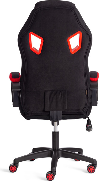 Изображение товара Кресло геймерское Tetchair Pilot флок/ткань (черный/черный/красный)