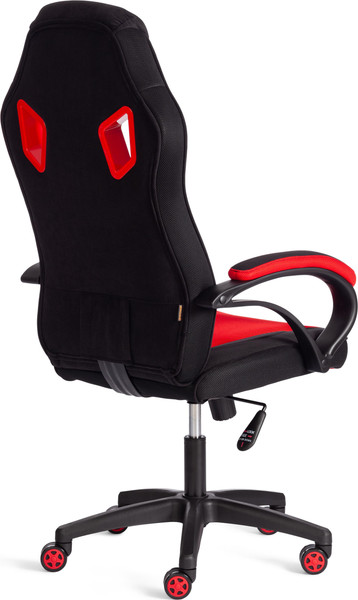Изображение товара Кресло геймерское Tetchair Pilot флок/ткань (черный/черный/красный)
