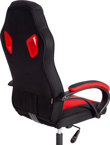 Изображение товара Кресло геймерское Tetchair Pilot флок/ткань (черный/черный/красный)