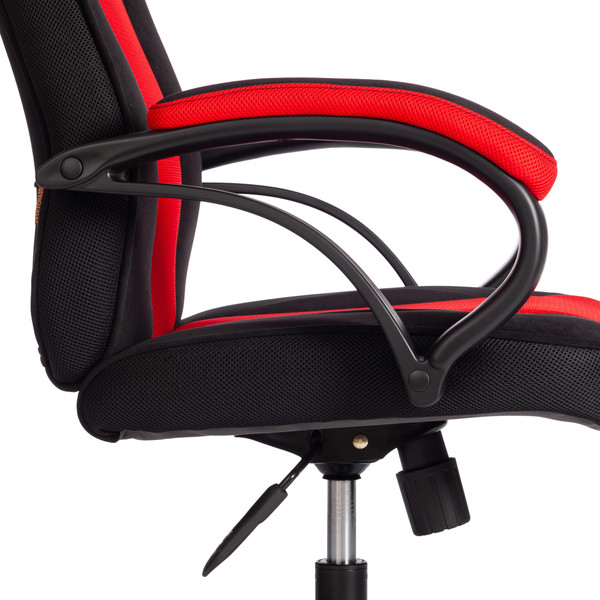 Изображение товара Кресло геймерское Tetchair Pilot флок/ткань (черный/черный/красный)