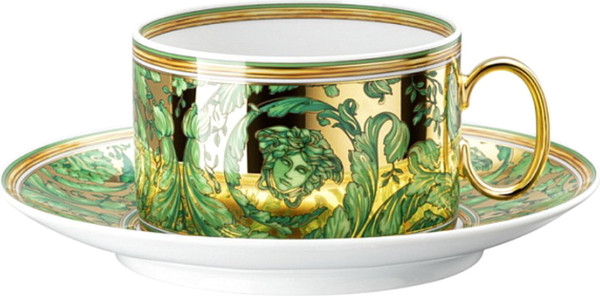 Изображение товара Чашка с блюдцем Versace Medusa Garland Green / 19335-409959-14640