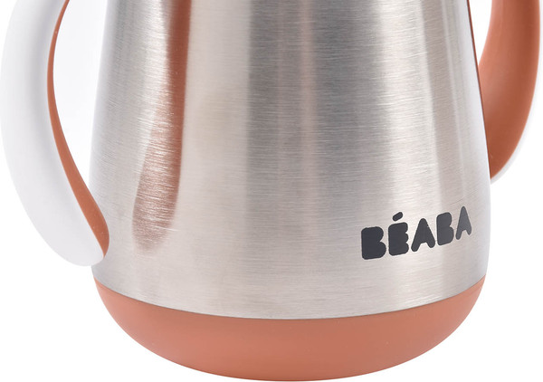Изображение товара Поильник Beaba Tasse Paille Inox Термос 913587 (250мл, Terracotta)