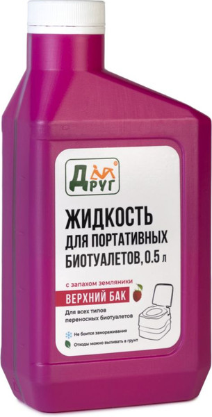 Изображение товара Жидкость для биотуалета Друг Для верхнего бака LTT05  (500мл, розовый)