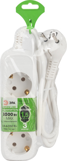 Изображение товара Удлинитель ЭРА Greenline UDL-16-315-E / Б0065038