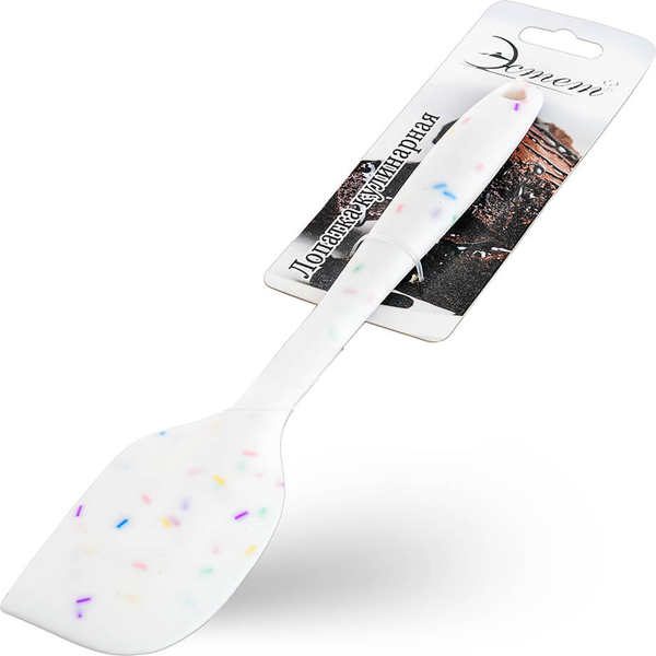Изображение товара Шпатель кондитерский ЭСТЕТ Конфетти ЭТ-73463 (белый)