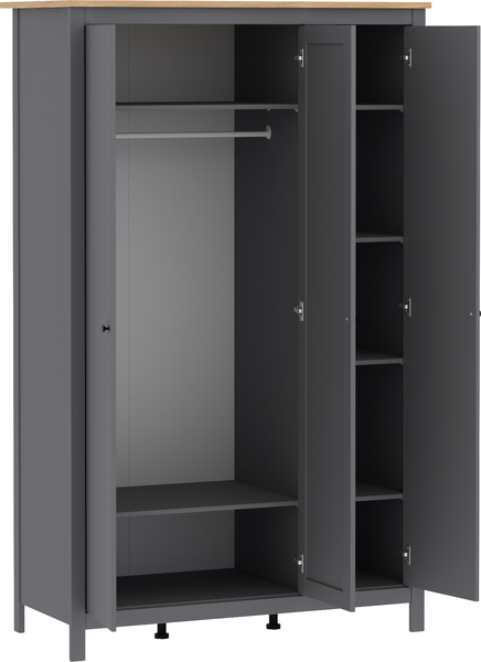 Изображение товара Шкаф Mio Tesoro Сага с зеркалом / 2.08.01.040.15 (серый/ясень)