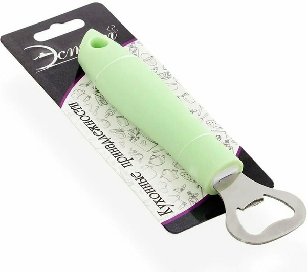 Изображение товара Открывалка ЭСТЕТ ЭТ-73047 (с зеленой ручкой)