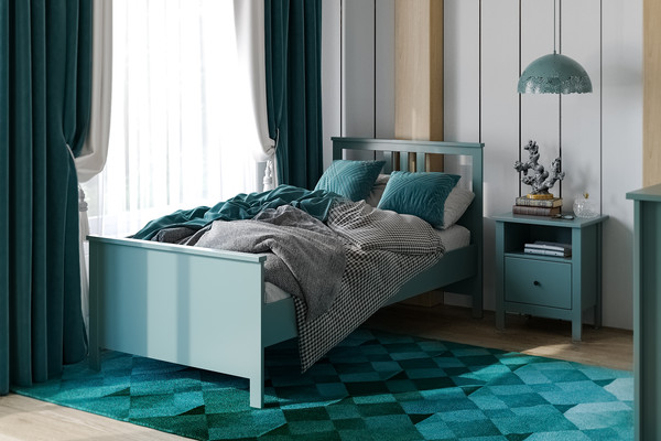 Изображение товара Прикроватная тумба Mio Tesoro Сага / 2.08.03.010.6 (темно-бирюзовый)