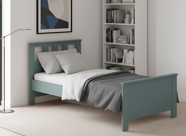 Изображение товара Односпальная кровать Mio Tesoro Сага 90x200 / 2.08.04.050.6 (темно-бирюзовый)