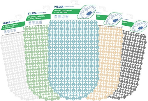 Изображение товара Коврик на присосках Вилина Комфорт 7061-mix (36x65)