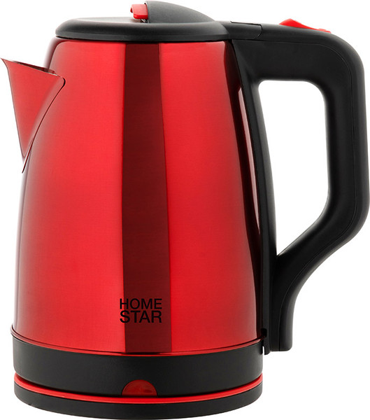 Изображение товара Электрочайник HomeStar HS-1003 / 107001 (стальной/красный)