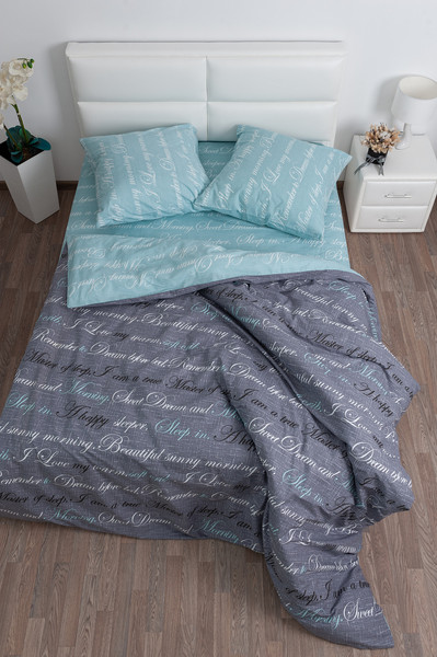 Изображение товара Комплект постельного белья Milanika Письмо Семейный (поплин)