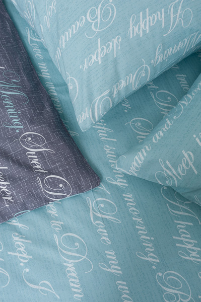 Изображение товара Комплект постельного белья Milanika Письмо Семейный (поплин)