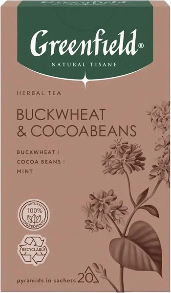 Изображение товара Чайный напиток GREENFIELD Natural Tisane Buckweat & Cocoabeans (20пак)
