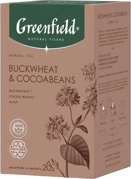 Изображение товара Чайный напиток GREENFIELD Natural Tisane Buckweat & Cocoabeans (20пак)